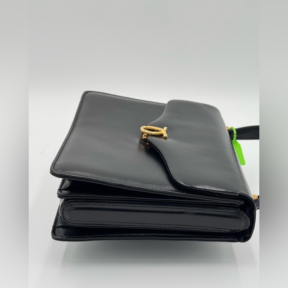 Launer London Traviata Top Handle Leather Bag Black - Picture 7 of 17